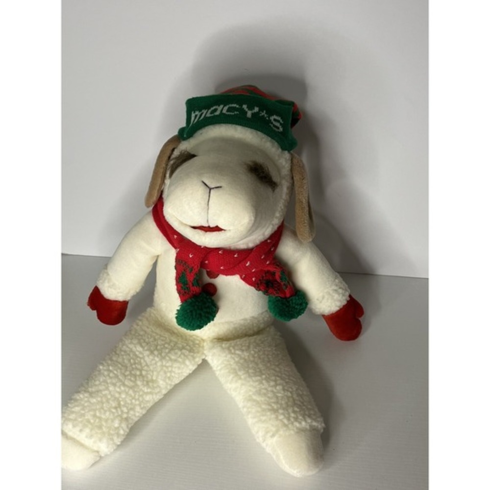Rare Lamb Chop Plush 1993 Shari Lewis 22" Holiday Christmas PBS